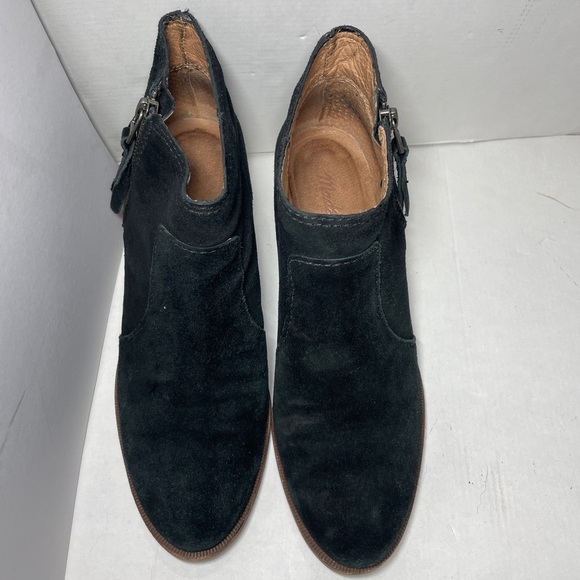 Madewell Janice Suede Black Booties Size 7 1/2 - Picture 8 of 13